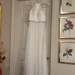 White Faviana formal dress size 0
